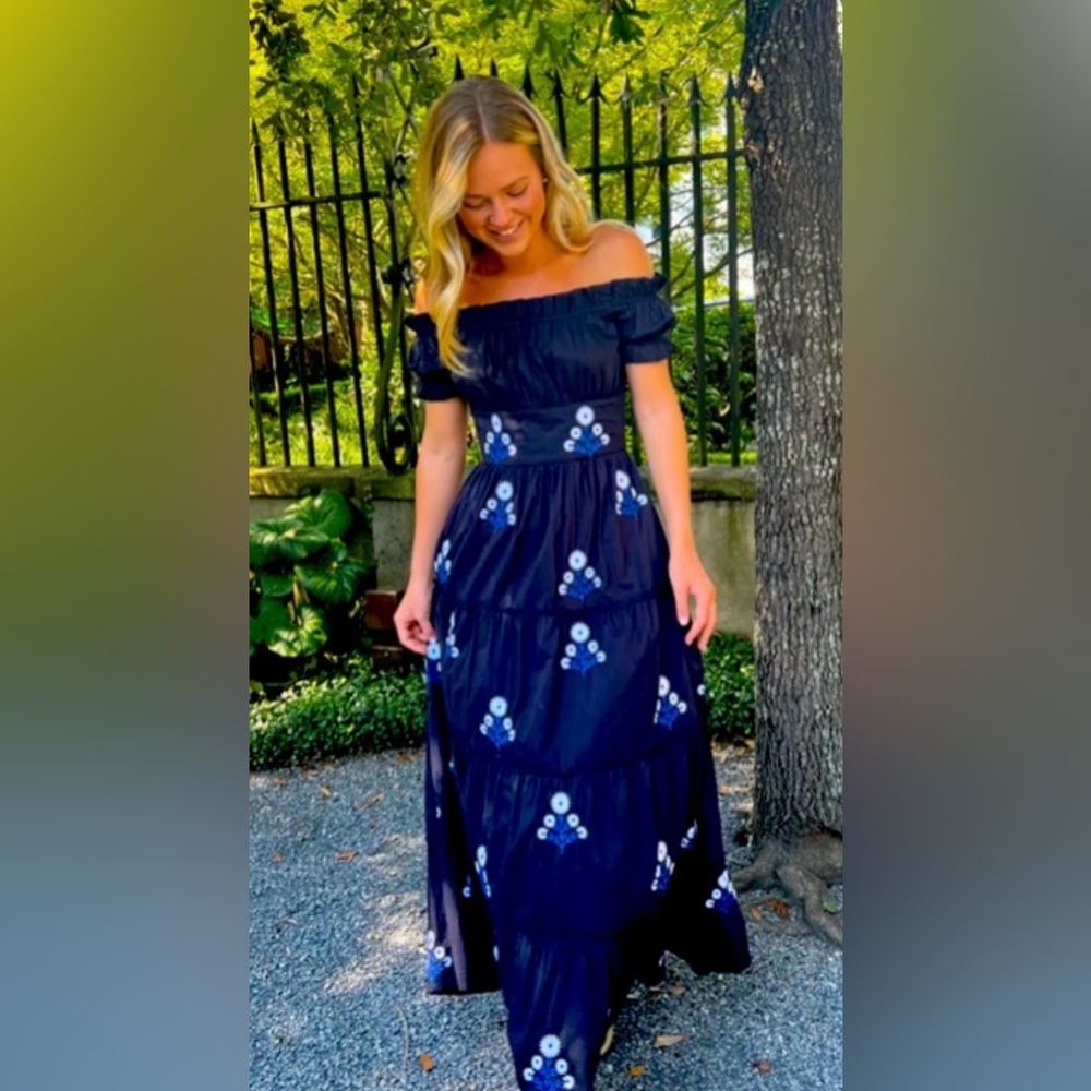 NWT Madison Mathew’s Navy long dress